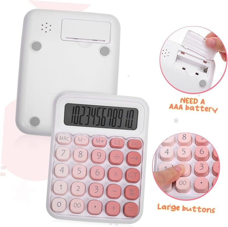 Desktop Calculator 12 Digit Large LCD Color Display Solar Battery Powered for Office Home School - Image 4